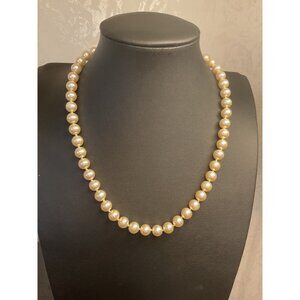 Vintage Style Faux Pearl Necklace With Adjustable Chain